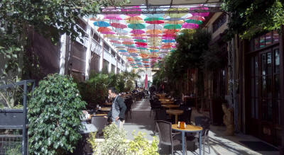 A side street cafe in Arasta, Nicosia, North Cyprus