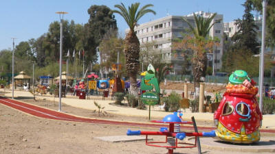 The children's play area in Ankara Caglayan Park, Nicosia, North Cyprus