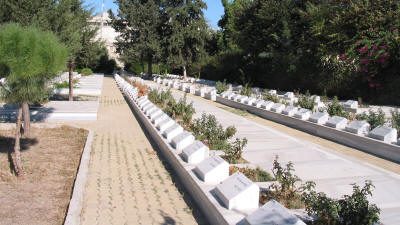The graves at the Tekke Bahcesi, Nicosia, North Cyprus