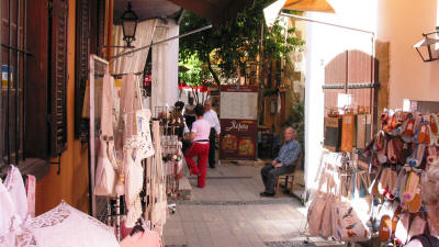 The Laiki Geitonia traditional neighbourhood in Nicosia, South Cyprus