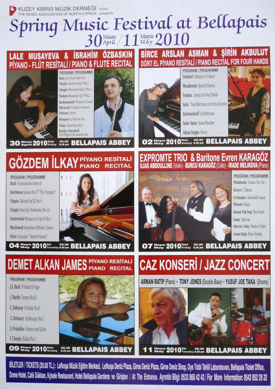 Spring Music Festival, 30th April to 11th May.
