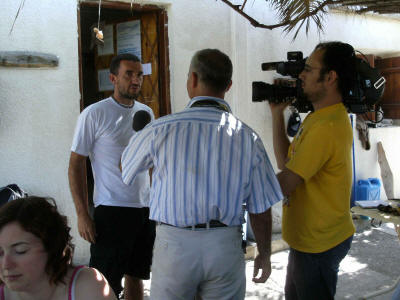 Rob being interviewed