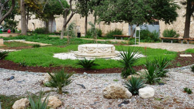 The fountain and dry garden at Desdemona Park, Famagusta, North Cyprus