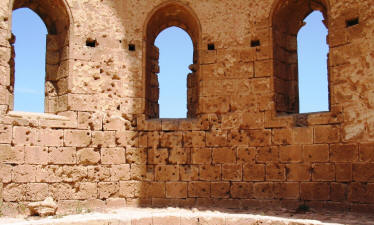 A shooting gallery from British times in the church of St George of the Greeks, Famagusta