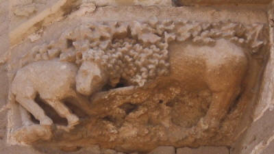 Alion devouring a lamb