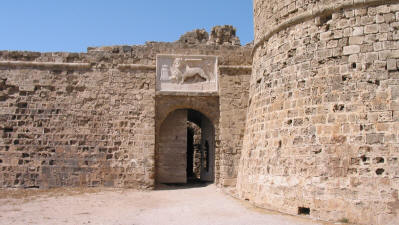The entrance to Othello's Tower, Famagusta
