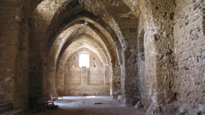 The vaulted hall at the Citadel, famagusta