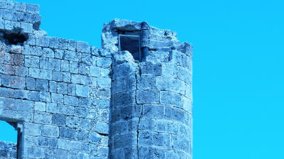 The collapsed minaret of the Sinan Pasha Mosque