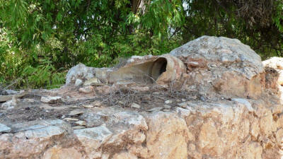 Water pipe on the aqueduct at St Panteleimon Monastery, Camlibel, North Cyprus