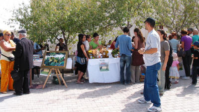 Local products on salea diring an eco day at Buyukkonuk, near Iskele, North Cyprus