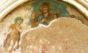 Frescoes at Bellapais Abbey