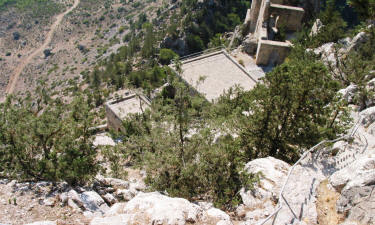 Looking down from Buffavento castle, Kyrenia, north Cyprus