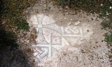 Mosaics outside St Evlalios church