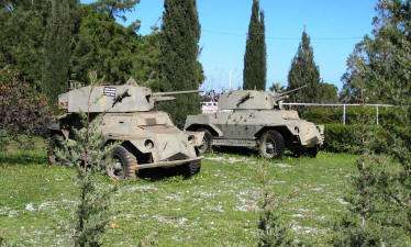 Abandoned armoured cars