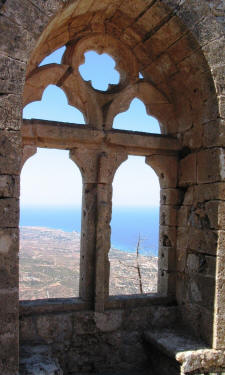 The Queen's window at St Hilarion castle