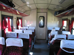 The train interior