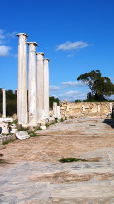 The Gymnasium stoa at Salamis, near Famagusta, North Cyprus
