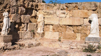 Headless statues at the Gymnasium, Salamis, near Famagusta, North Cyprus